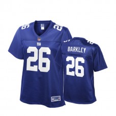 Women New York Giants #26 Saquon Barkley Royal Player Pro Line Jersey