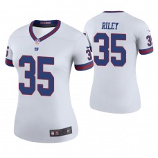 Women New York Giants #35 Curtis Riley White Color Rush Legend Jersey