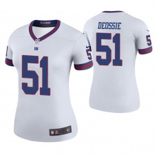 Women New York Giants #51 Zak DeOssie White Color Rush Legend Jersey