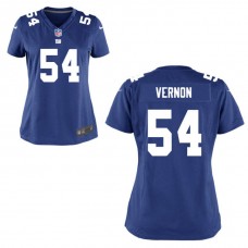 Women New York Giants #54 Olivier Vernon Royal Game Jersey