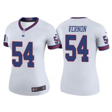 Women New York Giants #54 Olivier Vernon White Color Rush Legend Jersey
