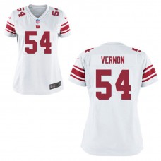Women New York Giants #54 Olivier Vernon White Game Jersey