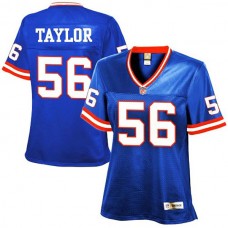 Women New York Giants #56 Lawrence Taylor Royal Blue Retired Player Jersey