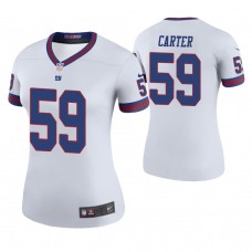 Women New York Giants #59 Lorenzo Carter White Color Rush Legend Jersey