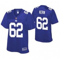 Women New York Giants #62 Zac Kerin Royal Pro Line Player Jersey