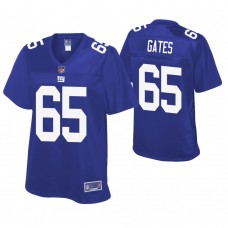 Women New York Giants #65 Nick Gates Royal Pro Line Player Jersey