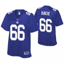 Women New York Giants #66 Malcolm Bunche Royal Pro Line Player Jersey