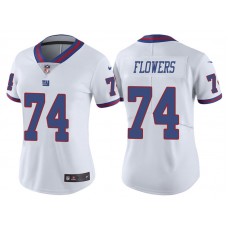 Women New York Giants #74 Ereck Flowers White Vapor Untouchable Color Rush Limited Jersey