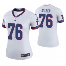 Women New York Giants #76 Nate Solder White Color Rush Legend Jersey