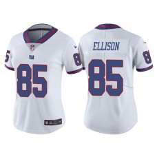 Women New York Giants #85 Rhett Ellison White Vapor Untouchable Color Rush Limited Jersey
