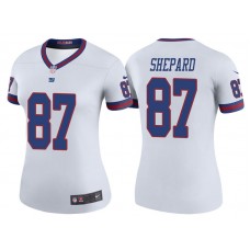 Women New York Giants #87 Sterling Shepard White Color Rush Legend Jersey