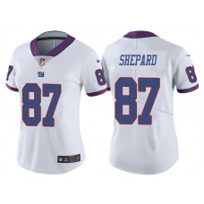 Women New York Giants #87 Sterling Shepard White Vapor Untouchable Color Rush Limited Jersey