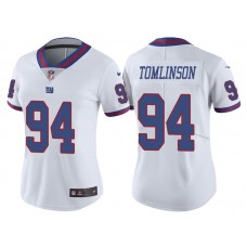 Women New York Giants #94 Dalvin Tomlinson White Vapor Untouchable Color Rush Limited Jersey