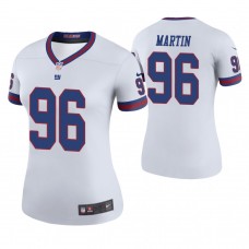 Women New York Giants #96 Kareem Martin White Color Rush Legend Jersey