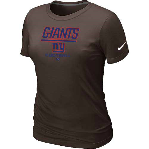 Women New York Giants Brown  T-Shirt