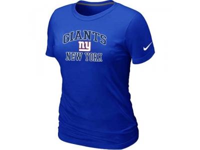 Women New York Giants Heart & Soul Blue T-Shirt