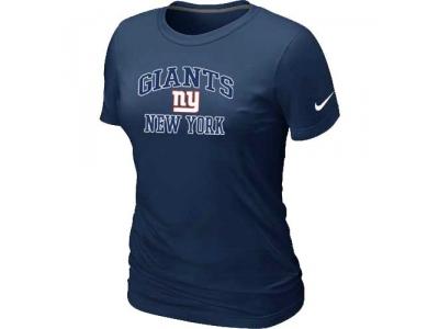 Women New York Giants Heart & Soul D.Blue T-Shirt