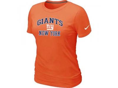 Women New York Giants Heart & Soul Orange T-Shirt