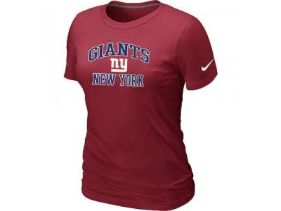 Women New York Giants Heart & Soul Red T-Shirt