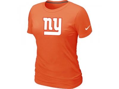 Women New York Giants Orange Logo T-Shirt