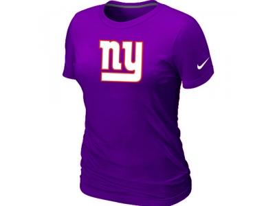 Women New York Giants Purple Logo T-Shirt