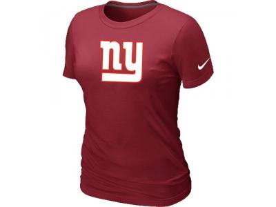 Women New York Giants Red Logo T-Shirt