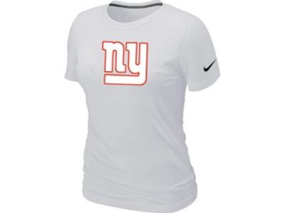 Women New York Giants White Logo T-Shirt
