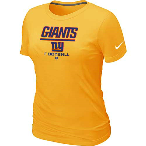 Women New York Giants Yellow T-Shirt