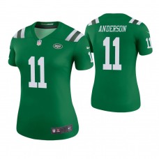 Women New York Jets #11 Robby Anderson Green Color Rush Legend Jersey