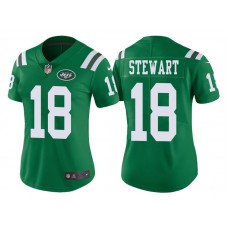 Women New York Jets #18 ArDarius Stewart Green Vapor Untouchable Color Rush Limited Jersey