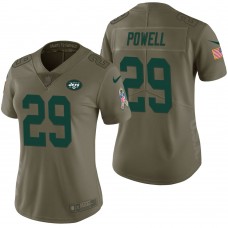 Women New York Jets #29 Bilal Powell Olive 2017 Salute to Service Limited Jersey