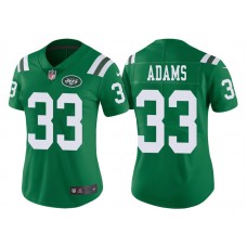 Women New York Jets #33 Jamal Adams Green Vapor Untouchable Color Rush Limited Jersey