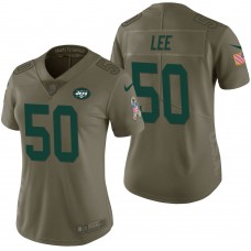 Women New York Jets #50 Darron Lee Olive 2017 Salute to Service Limited Jersey