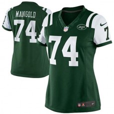 Women New York Jets #74 Nick Mangold Green Limited Jersey
