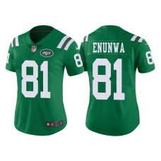 Women New York Jets #81 Quincy Enunwa Green Vapor Untouchable Color Rush Limited Jersey