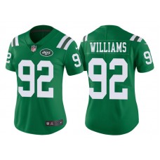 Women New York Jets #92 Leonard Williams Green Vapor Untouchable Color Rush Limited Jersey