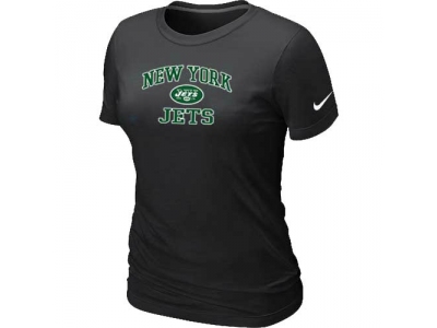 Women New York Jets Heart & Soul Black T-Shirt