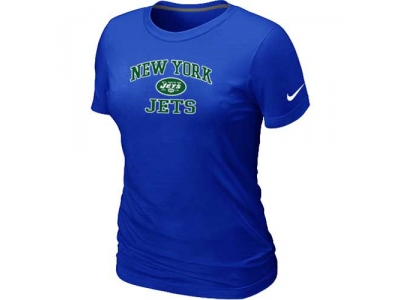 Women New York Jets Heart & Soul Blue T-Shirt