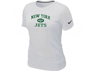 Women New York Jets Heart & Soul White T-Shirt