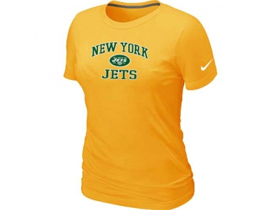 Women New York Jets Heart & Soul Yellow T-Shirt