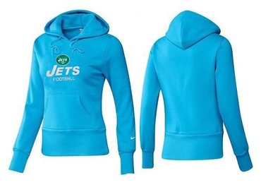 Women New York Jets Logo Pullover Hoodie-- (28)