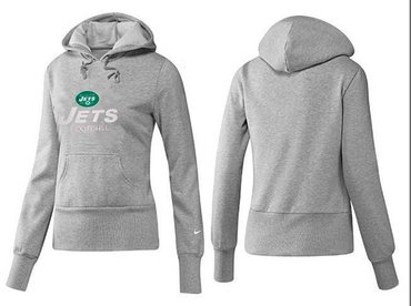 Women New York Jets Logo Pullover Hoodie-- (32)