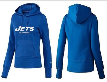 Women New York Jets Logo Pullover Hoodie-- (40)