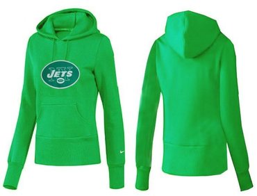Women New York Jets Logo Pullover Hoodie-- (7)