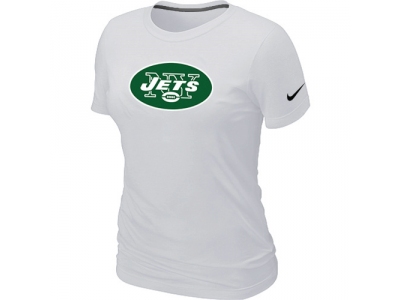 Women New York Jets White Logo T-Shirt
