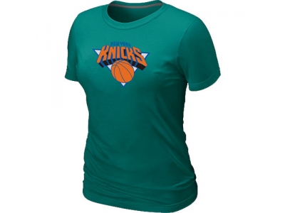 Women New York Knicks Big & Tall Primary Logo L.Green T-Shirt