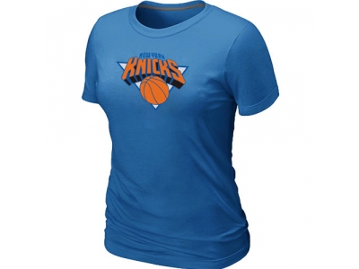 Women New York Knicks Big & Tall Primary Logo L.blue T-Shirt