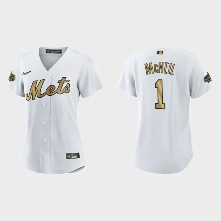 Women New York Mets Jeff McNeil White 2022 MLB All-Star Game Replica Jersey