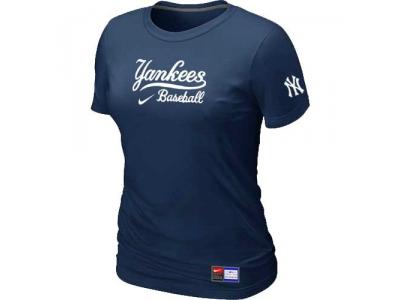 Women New York Yankees NEW D.Blue Short Sleeve Practice T-Shirt
