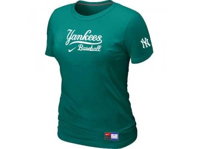 Women New York Yankees NEW L.Green Short Sleeve Practice T-Shirt